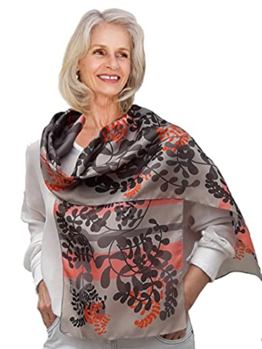 100% Natural Silk Hand Painted Art Scarf Wearable Art Boho Designer
